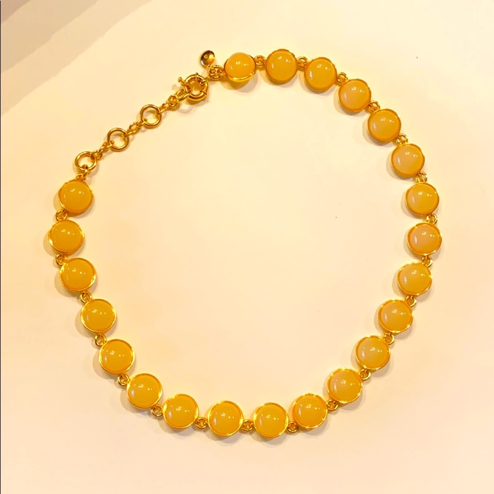 J. Crew NEW Gumdrop stone necklace Honey Brown